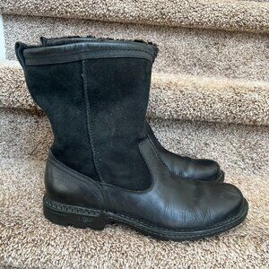 Ugg Men's Black Leather Biker Boots